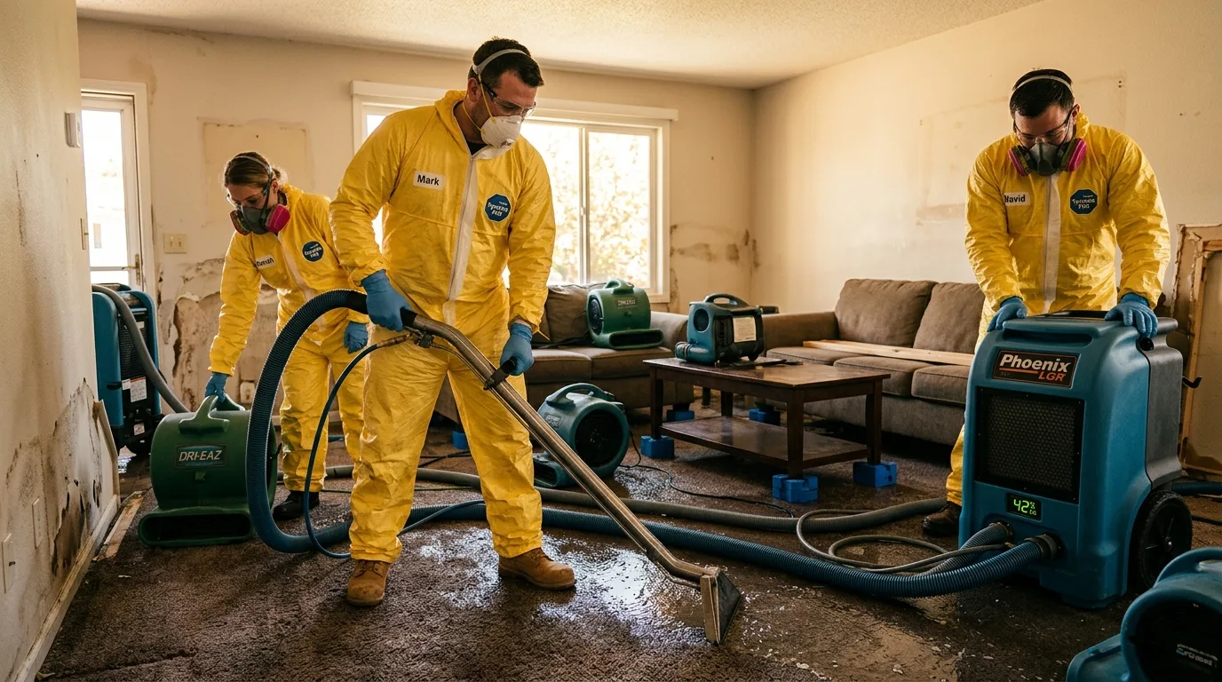 Water damage restoration services in Humble, Texas — emergency flood cleanup and structural drying